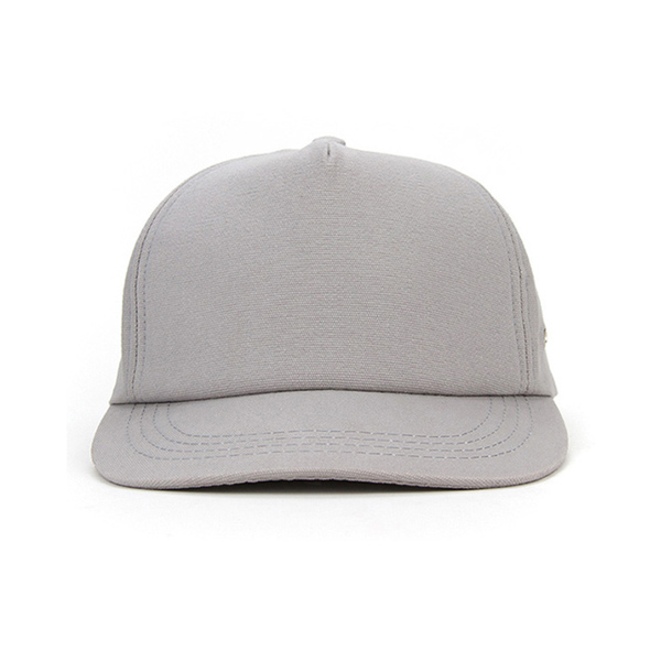 Blank 5 Panel Leather Strap Snapback Hat